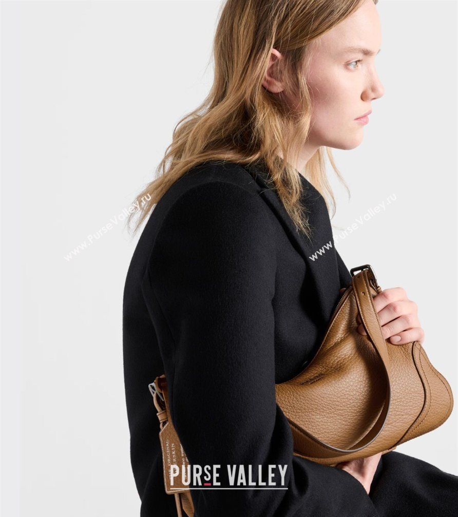 Prada Aimee large leather shoulder bag Brown 2026 1BC280 (YZ-260123057)