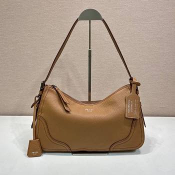 Prada Aimee large leather shoulder bag Brown 2026 1BC280 (YZ-260123057)