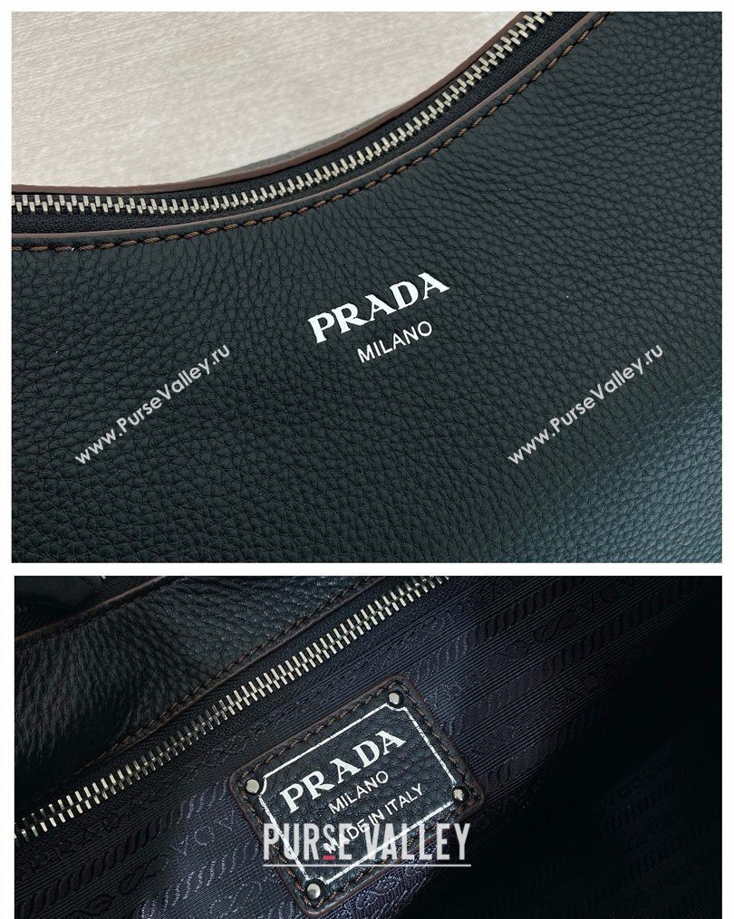 Prada Aimee large leather shoulder bag Black 2026 1BC280 (YZ-260123058)