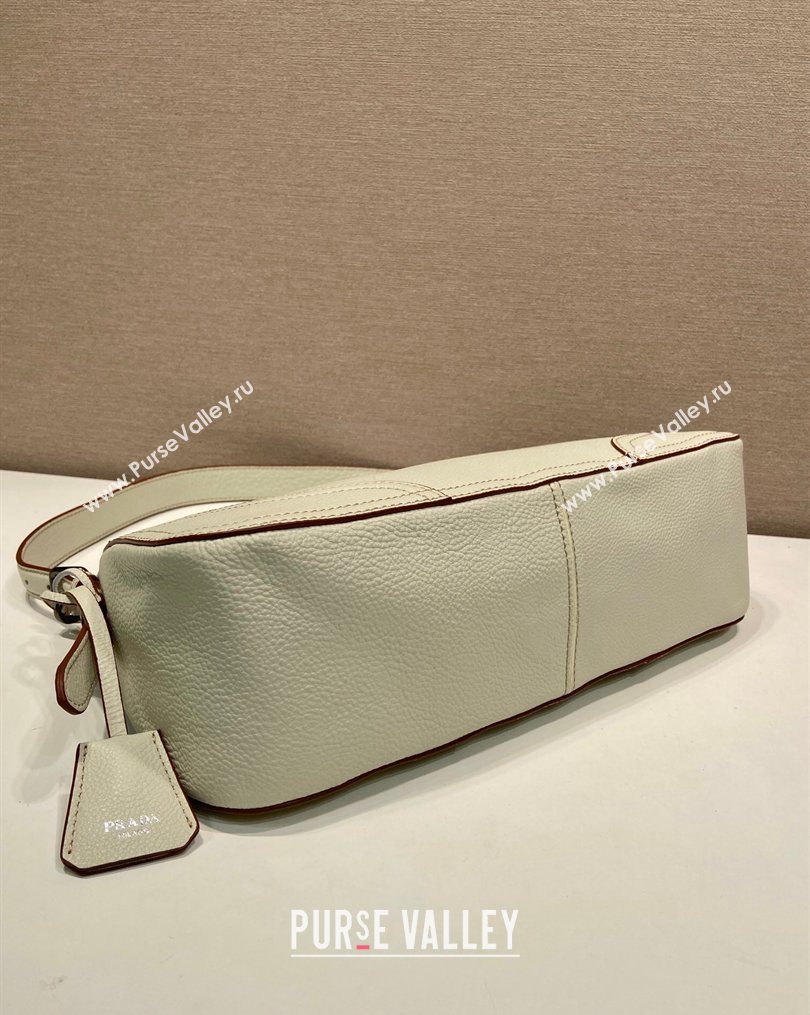 Prada Aimee large leather shoulder bag White 2026 1BC280 (YZ-260123059)