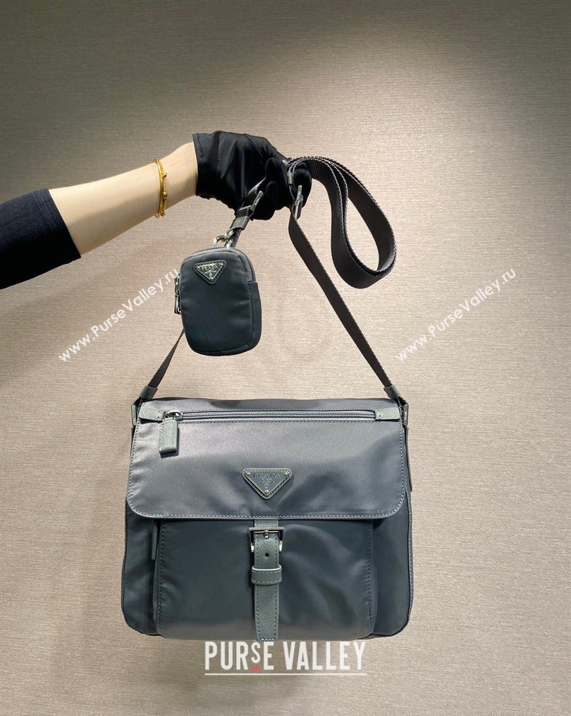 Prada Re-Nylon shoulder bag Grey 2026 1BD994 (YZ-260123060)