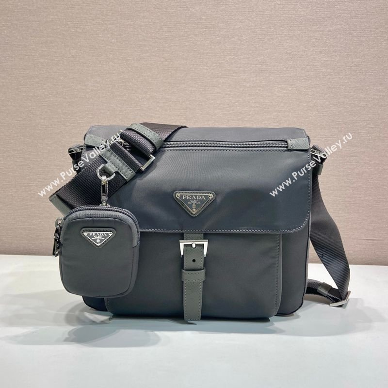 Prada Re-Nylon shoulder bag Grey 2026 1BD994 (YZ-260123060)