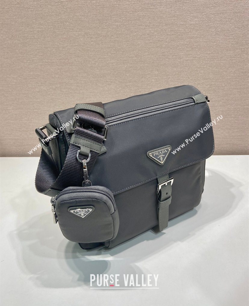 Prada Re-Nylon shoulder bag Grey 2026 1BD994 (YZ-260123060)