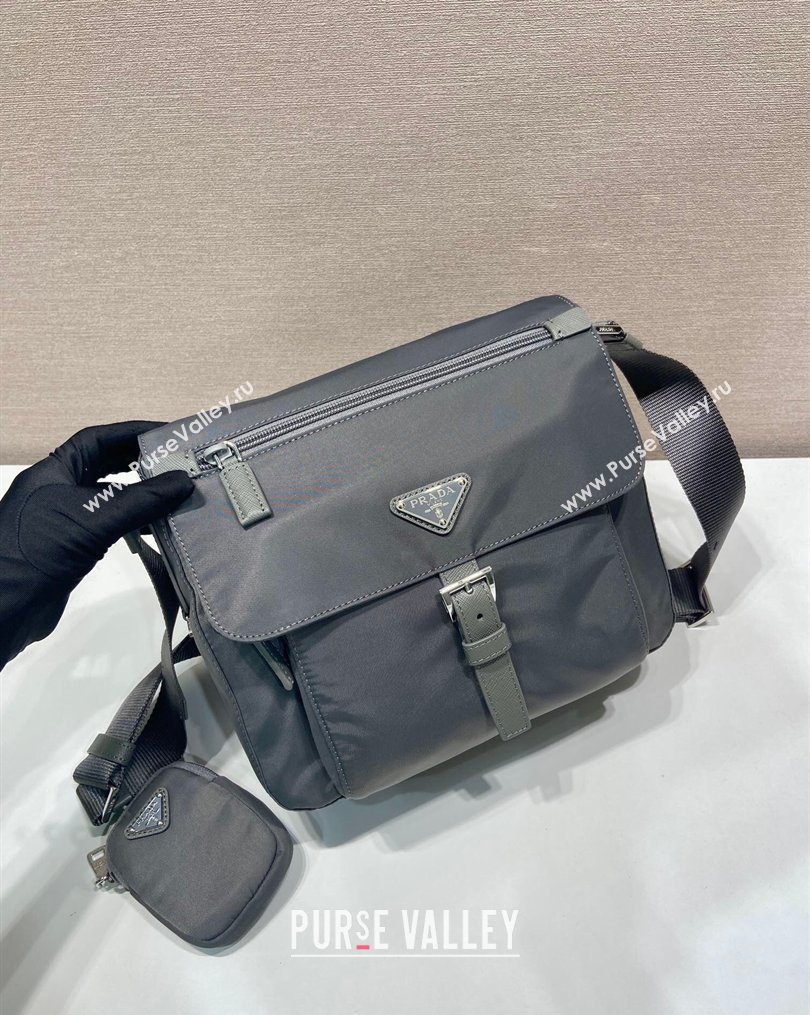 Prada Re-Nylon shoulder bag Grey 2026 1BD994 (YZ-260123060)