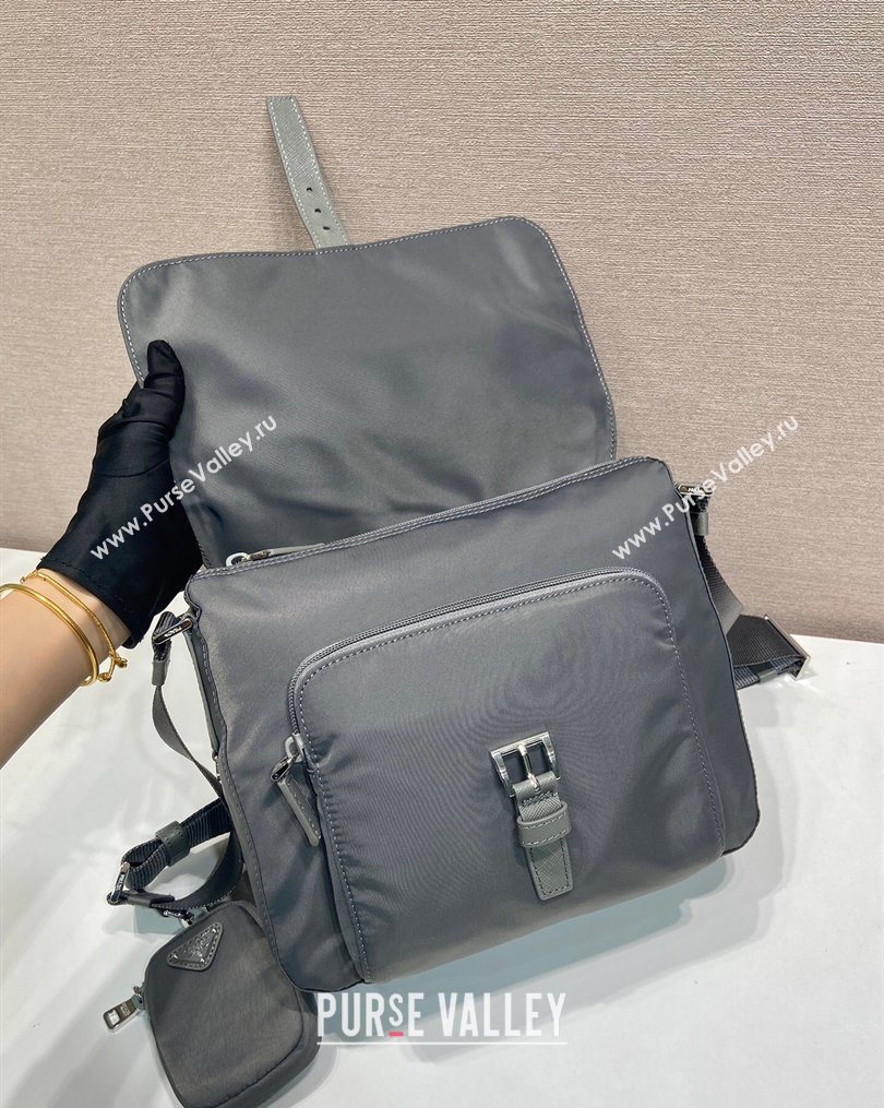 Prada Re-Nylon shoulder bag Grey 2026 1BD994 (YZ-260123060)