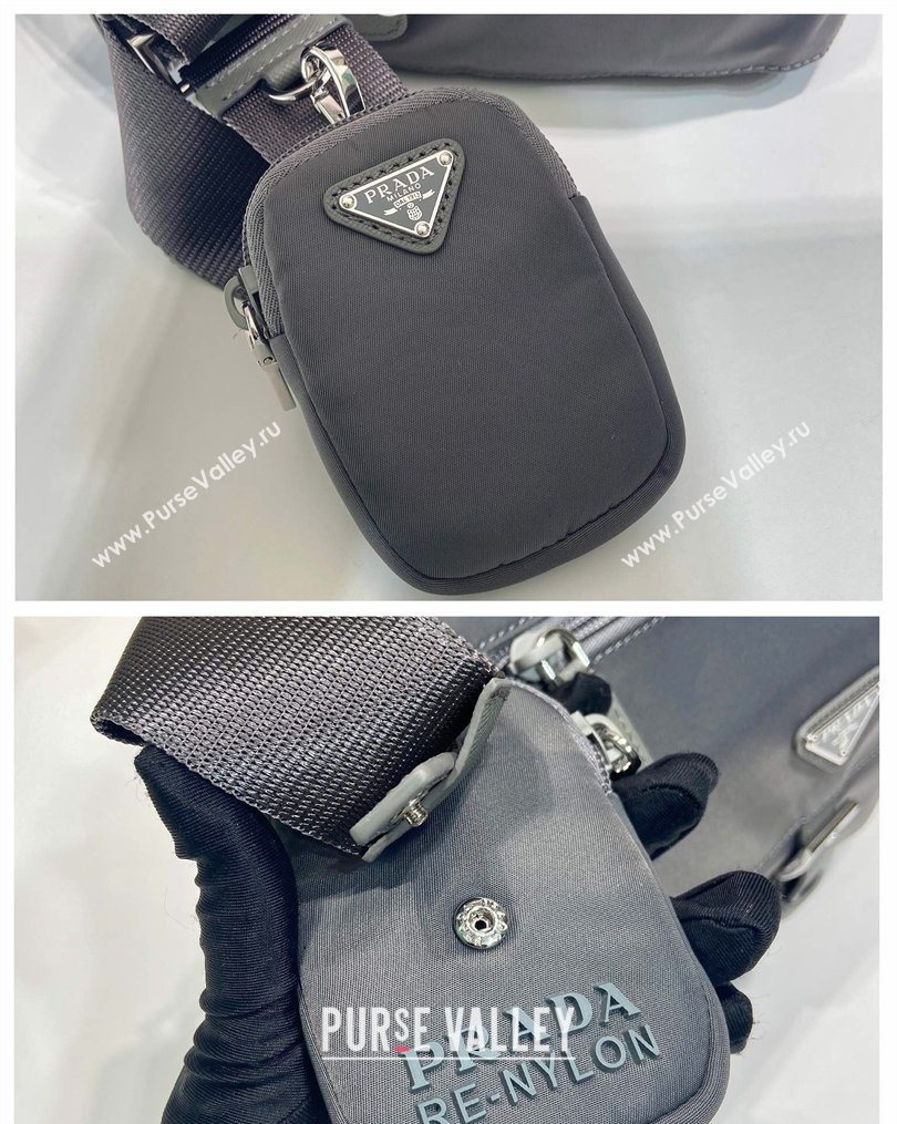 Prada Re-Nylon shoulder bag Grey 2026 1BD994 (YZ-260123060)