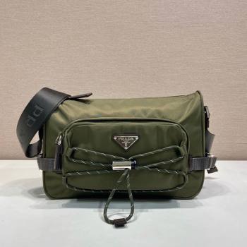 Prada Mens Speedrock Re-Nylon and leather shoulder bag Green 2026 2VH192 (YZ-260123063)