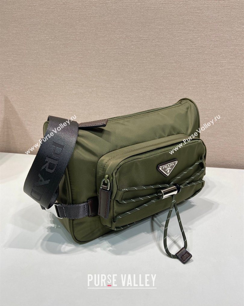 Prada Mens Speedrock Re-Nylon and leather shoulder bag Green 2026 2VH192 (YZ-260123063)