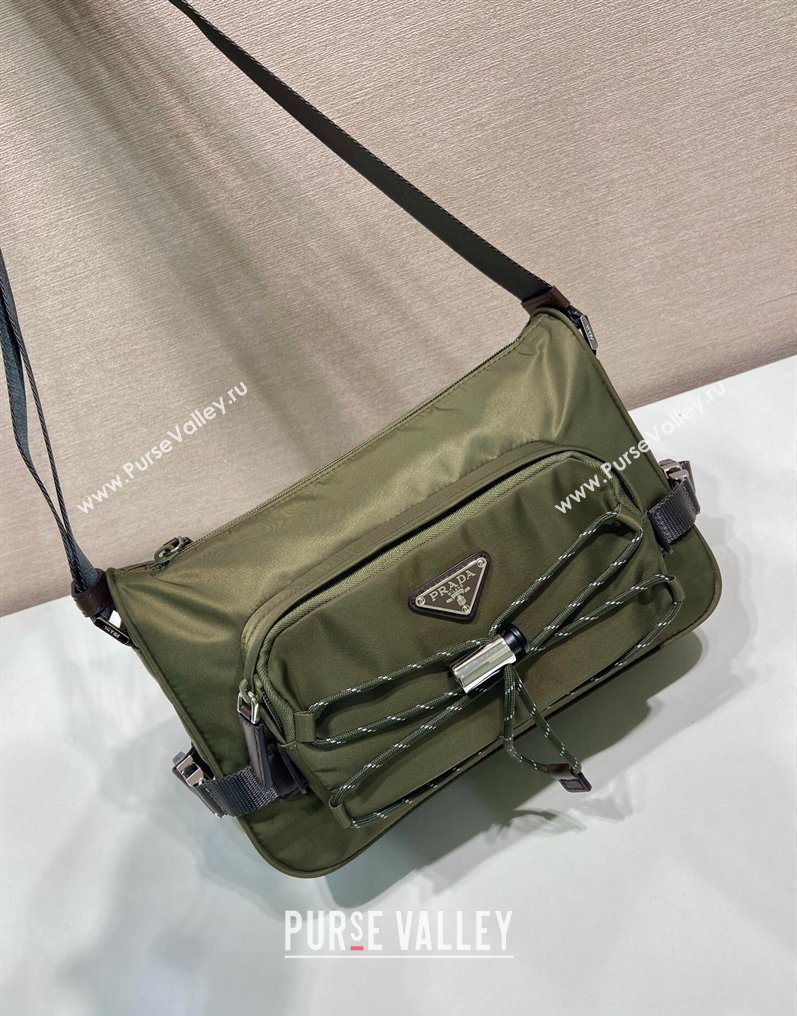 Prada Mens Speedrock Re-Nylon and leather shoulder bag Green 2026 2VH192 (YZ-260123063)