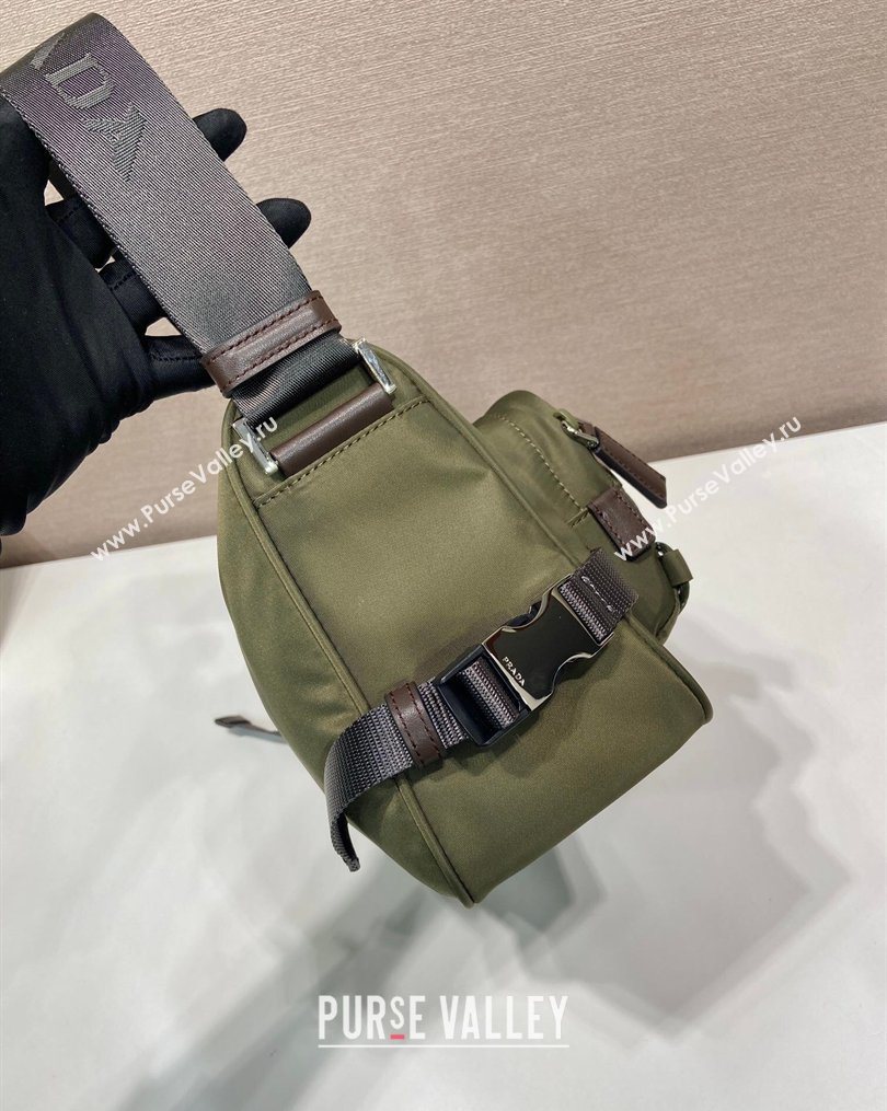 Prada Mens Speedrock Re-Nylon and leather shoulder bag Green 2026 2VH192 (YZ-260123063)