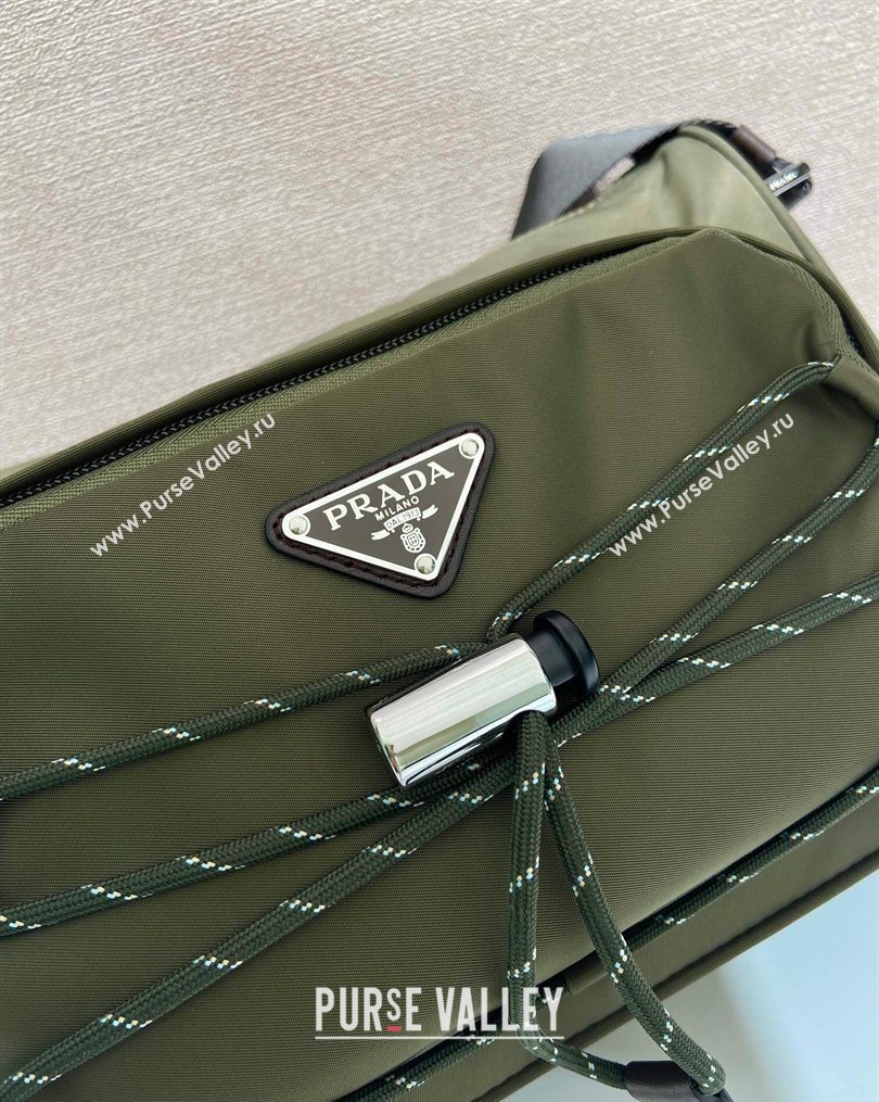 Prada Mens Speedrock Re-Nylon and leather shoulder bag Green 2026 2VH192 (YZ-260123063)