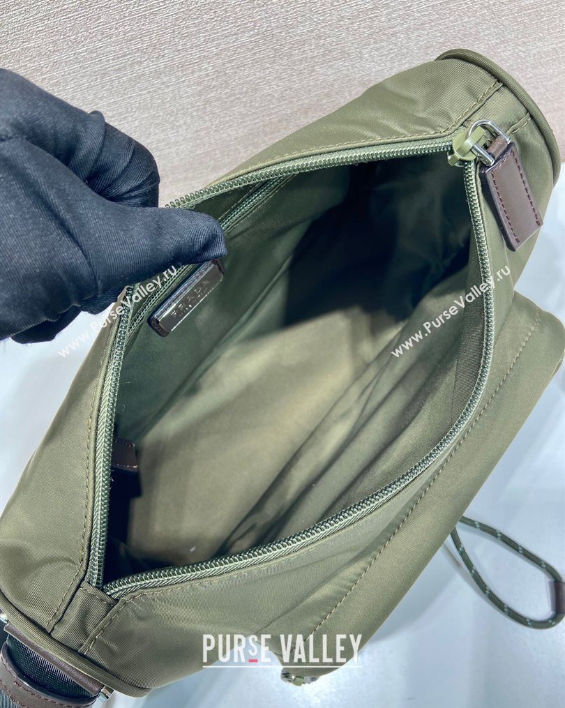 Prada Mens Speedrock Re-Nylon and leather shoulder bag Green 2026 2VH192 (YZ-260123063)