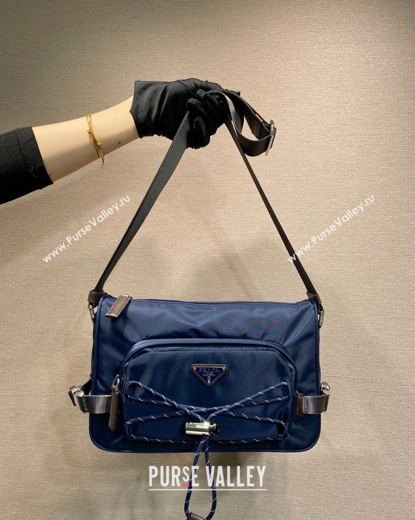 Prada Mens Speedrock Re-Nylon and leather shoulder bag Blue 2026 2VH192 (YZ-260123064)