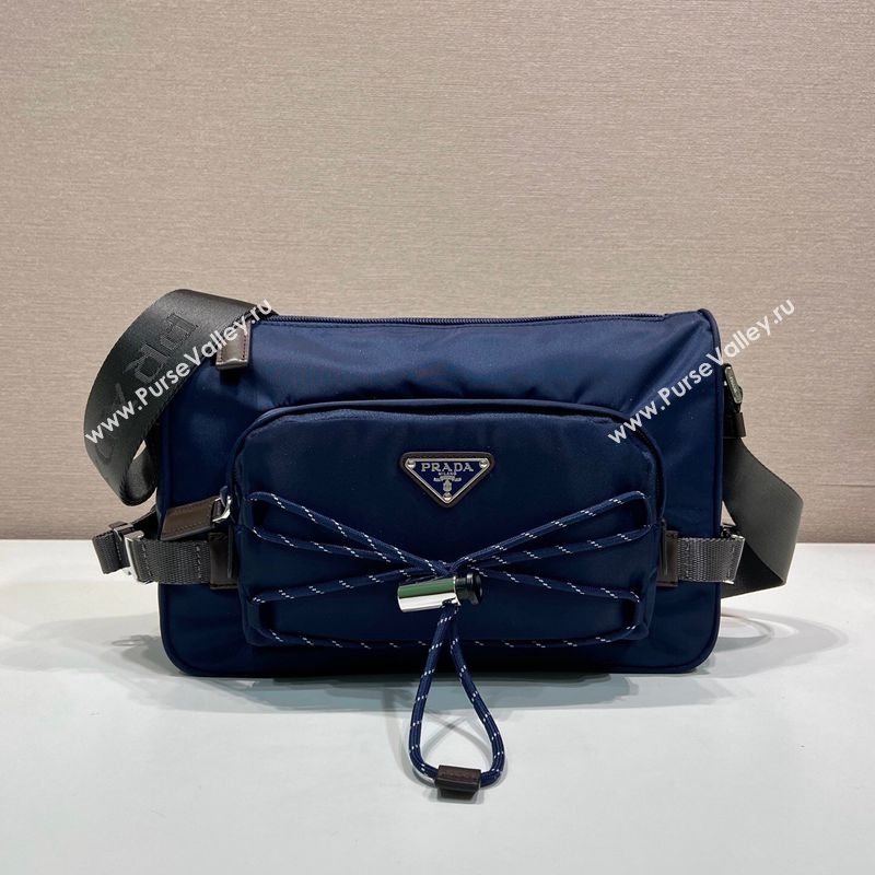 Prada Mens Speedrock Re-Nylon and leather shoulder bag Blue 2026 2VH192 (YZ-260123064)