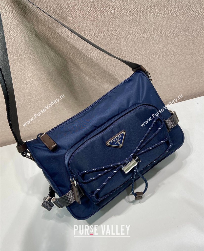 Prada Mens Speedrock Re-Nylon and leather shoulder bag Blue 2026 2VH192 (YZ-260123064)