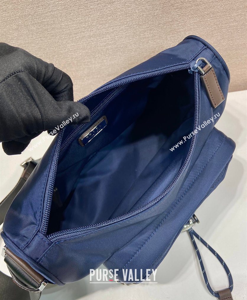 Prada Mens Speedrock Re-Nylon and leather shoulder bag Blue 2026 2VH192 (YZ-260123064)