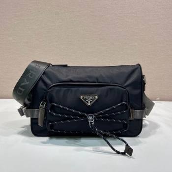 Prada Mens Speedrock Re-Nylon and leather shoulder bag Black 2026 2VH192 (YZ-260123065)