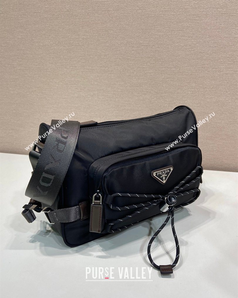 Prada Mens Speedrock Re-Nylon and leather shoulder bag Black 2026 2VH192 (YZ-260123065)