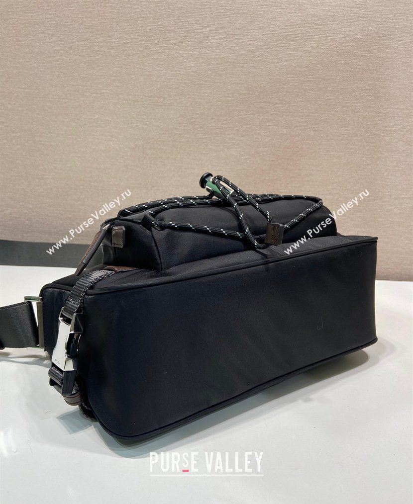 Prada Mens Speedrock Re-Nylon and leather shoulder bag Black 2026 2VH192 (YZ-260123065)