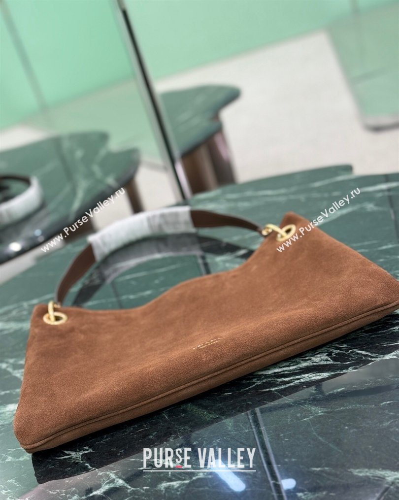 Prada Etude large suede shoulder bag 2026 Cocoa Brown (YZ-260123008)