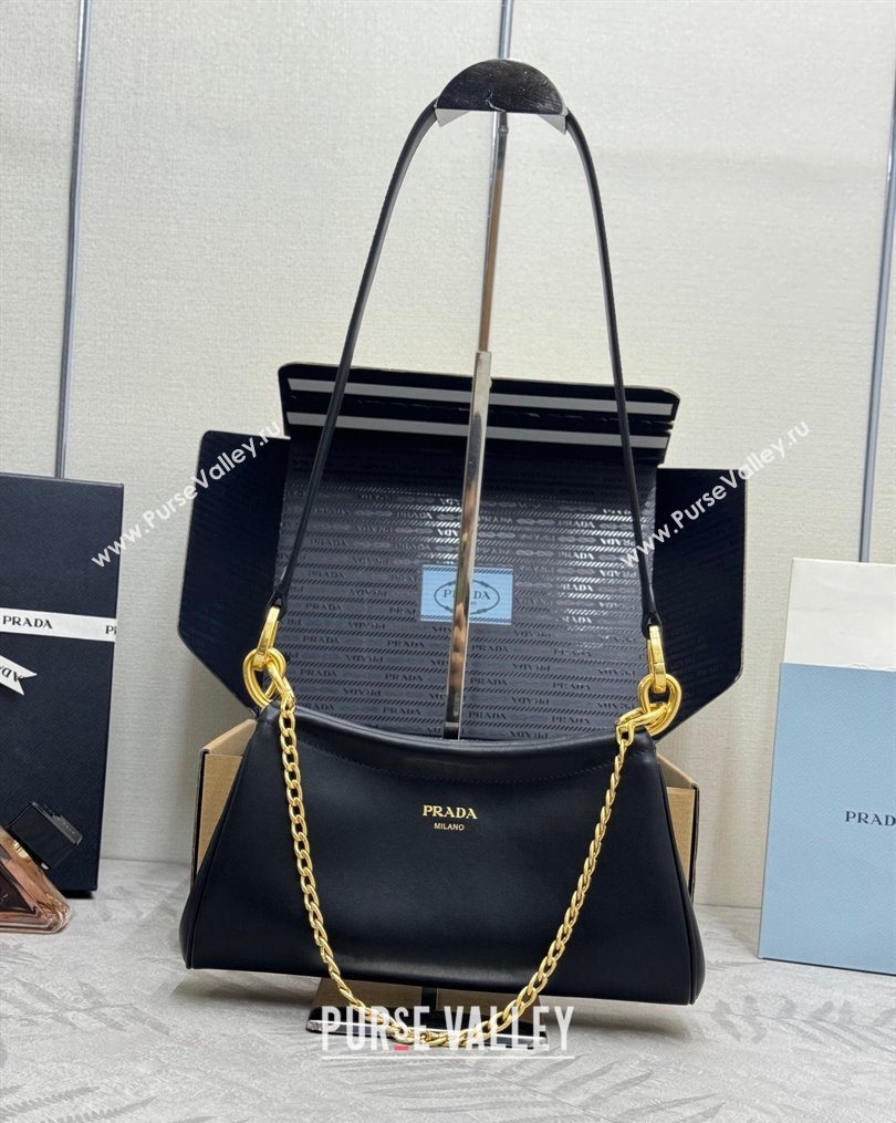 Prada Enchaîne small leather bag Black 2026 1BC261 (YZ-260123070)