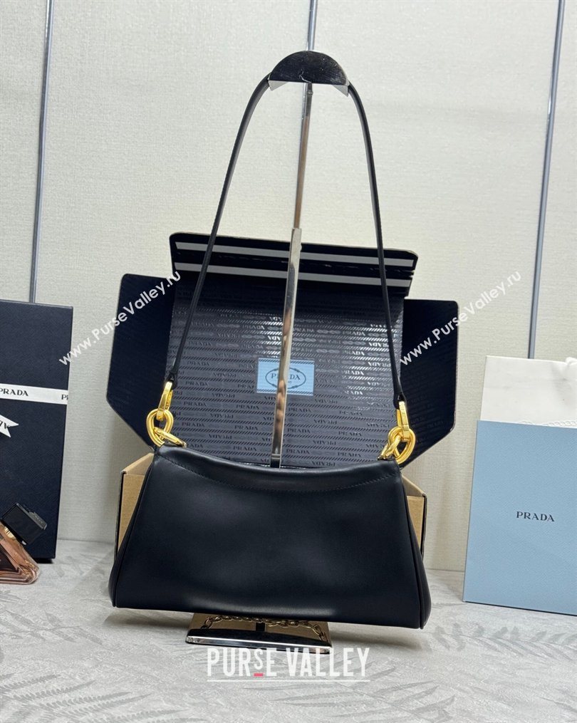 Prada Enchaîne small leather bag Black 2026 1BC261 (YZ-260123070)