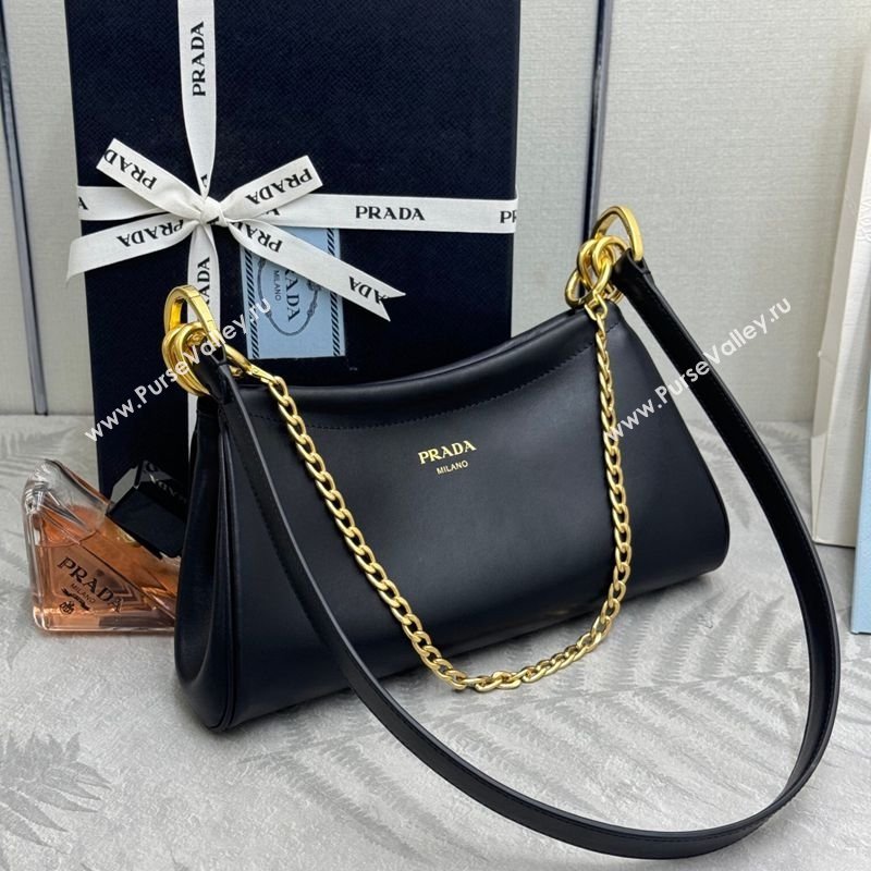 Prada Enchaîne small leather bag Black 2026 1BC261 (YZ-260123070)