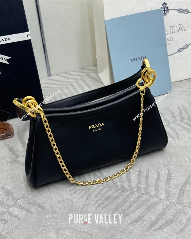 Prada Enchaîne small leather bag Black 2026 1BC261 (YZ-260123070)