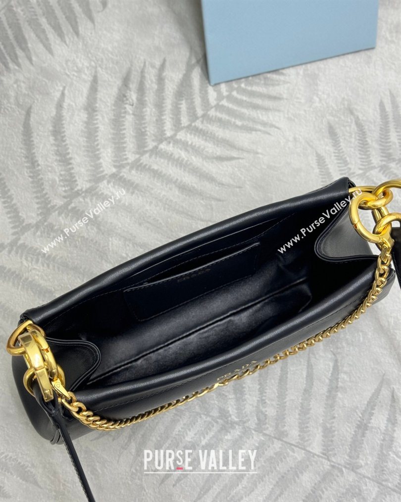 Prada Enchaîne small leather bag Black 2026 1BC261 (YZ-260123070)