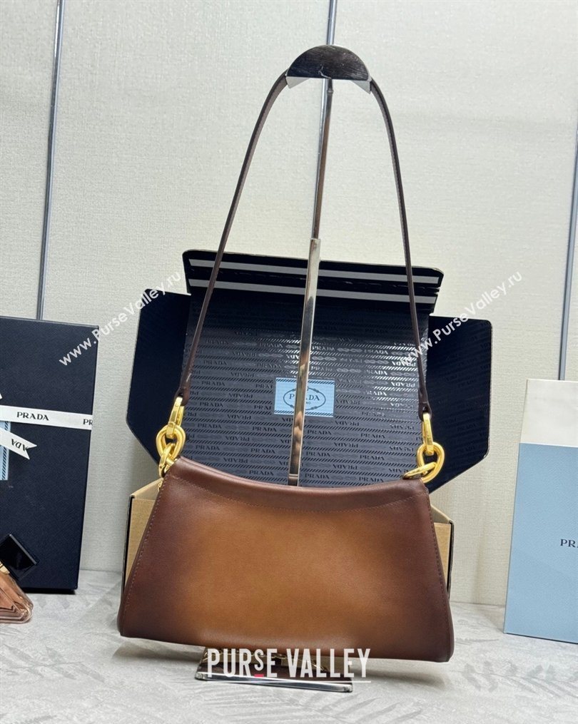 Prada Enchaîne small leather bag Brown 2026 1BC261 (YZ-260123071)