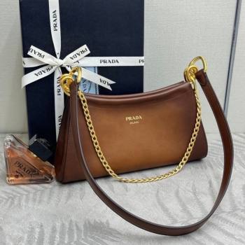 Prada Enchaîne small leather bag Brown 2026 1BC261 (YZ-260123071)