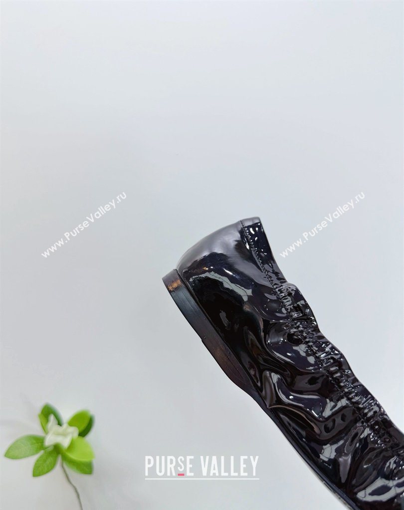 Prada Patent leather ballerinas flat with bow Black 2026 1F322O (MD-260227122)