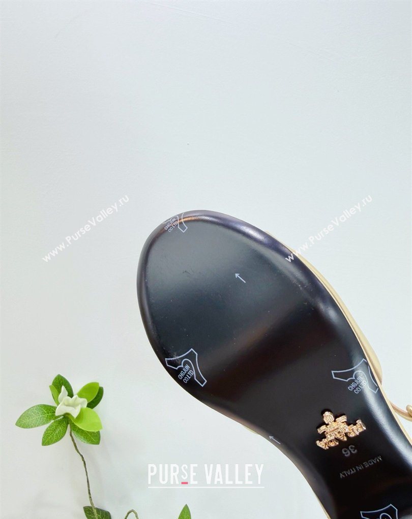 Prada Padded Leather Platform Sandals 7.5cm Gold 2026 PR022801 (MD-260228006)