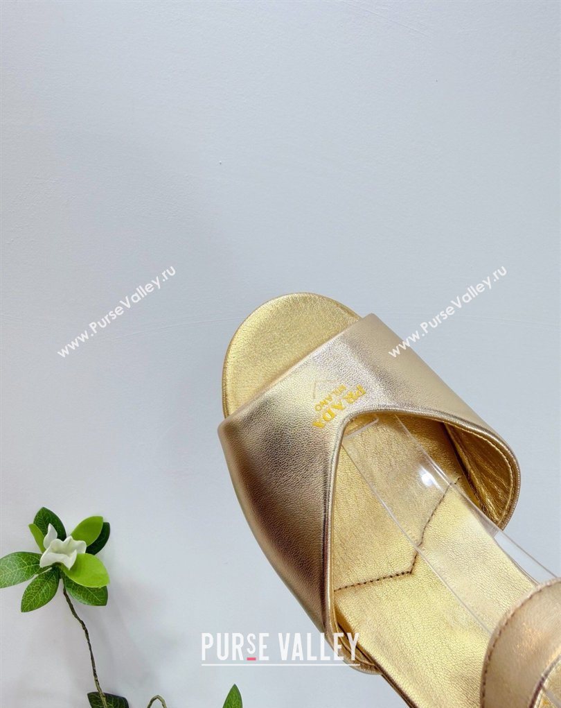 Prada Padded Leather Platform Sandals 7.5cm Gold 2026 1XZ786 (MD-260228012)