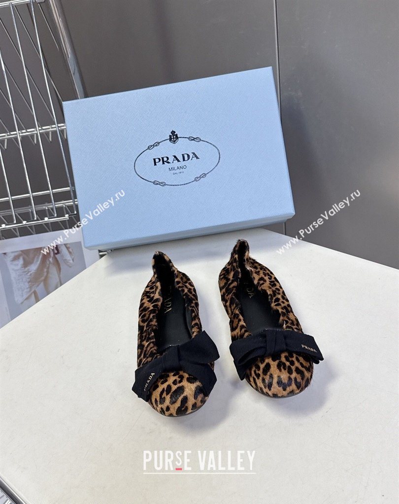Prada Printed ballerinas flat with bow 2026 1F322O (MD-260227111)
