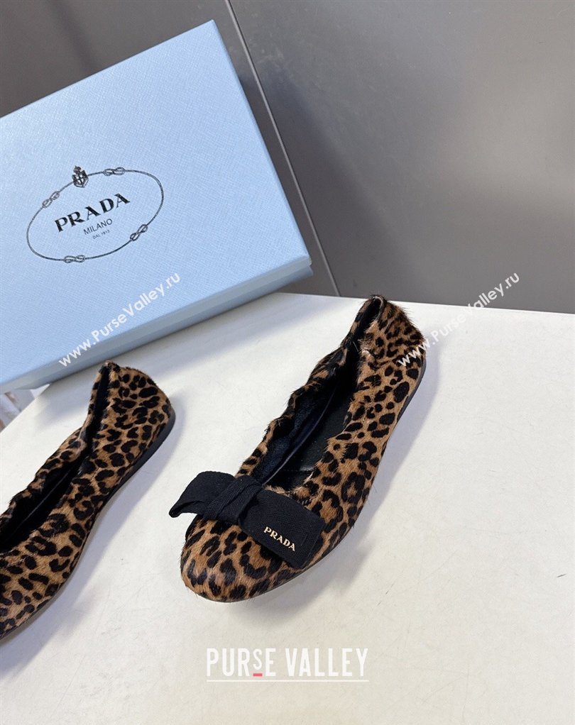 Prada Printed ballerinas flat with bow 2026 1F322O (MD-260227111)