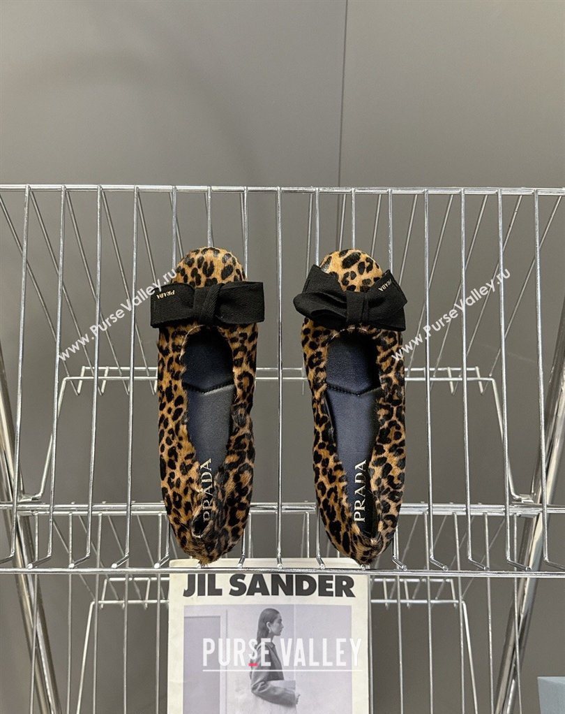 Prada Printed ballerinas flat with bow 2026 1F322O (MD-260227111)