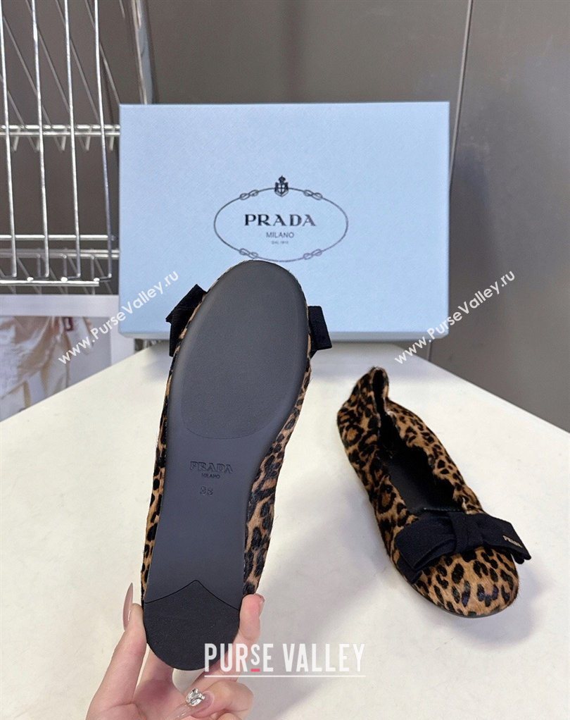 Prada Printed ballerinas flat with bow 2026 1F322O (MD-260227111)