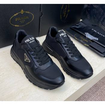 Prada Mens Prax 01 nylon and leather sneakers Black2 2026 1E804M (KL-260228044)