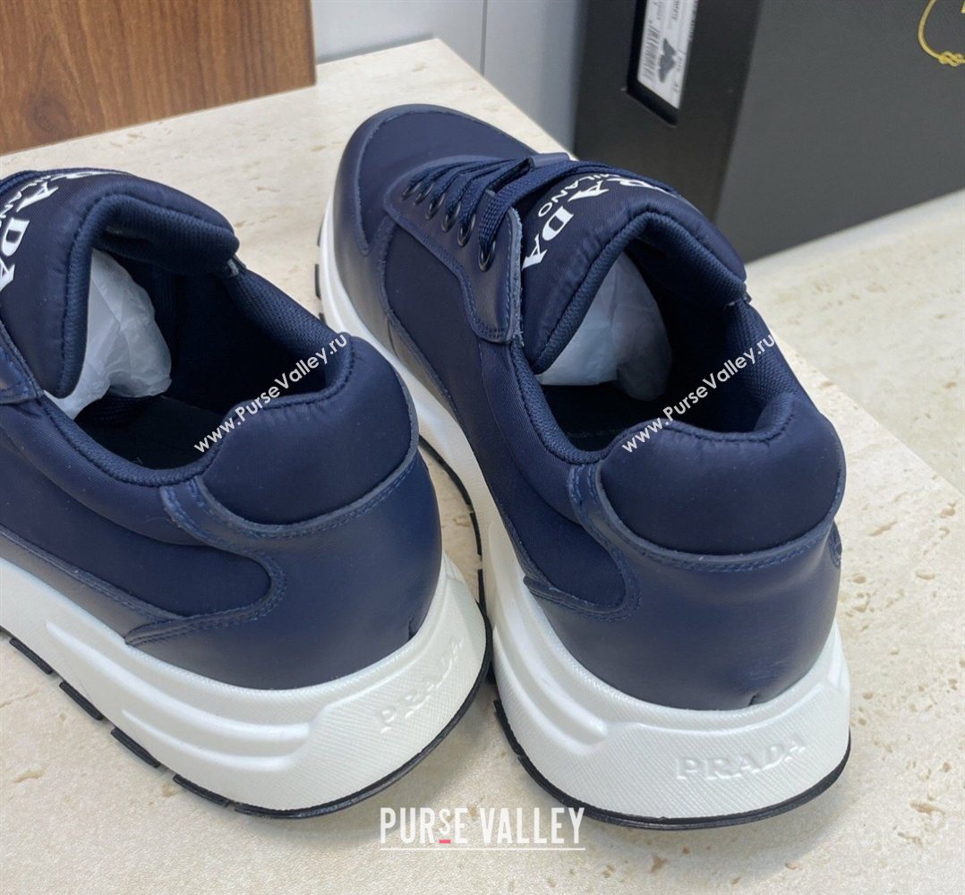 Prada Mens Prax 01 nylon and leather sneakers Blue 2026 1E804M (KL-260228046)