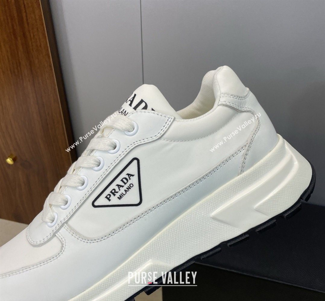 Prada Mens Prax 01 nylon and leather sneakers White3 2026 1E804M (KL-260228047)