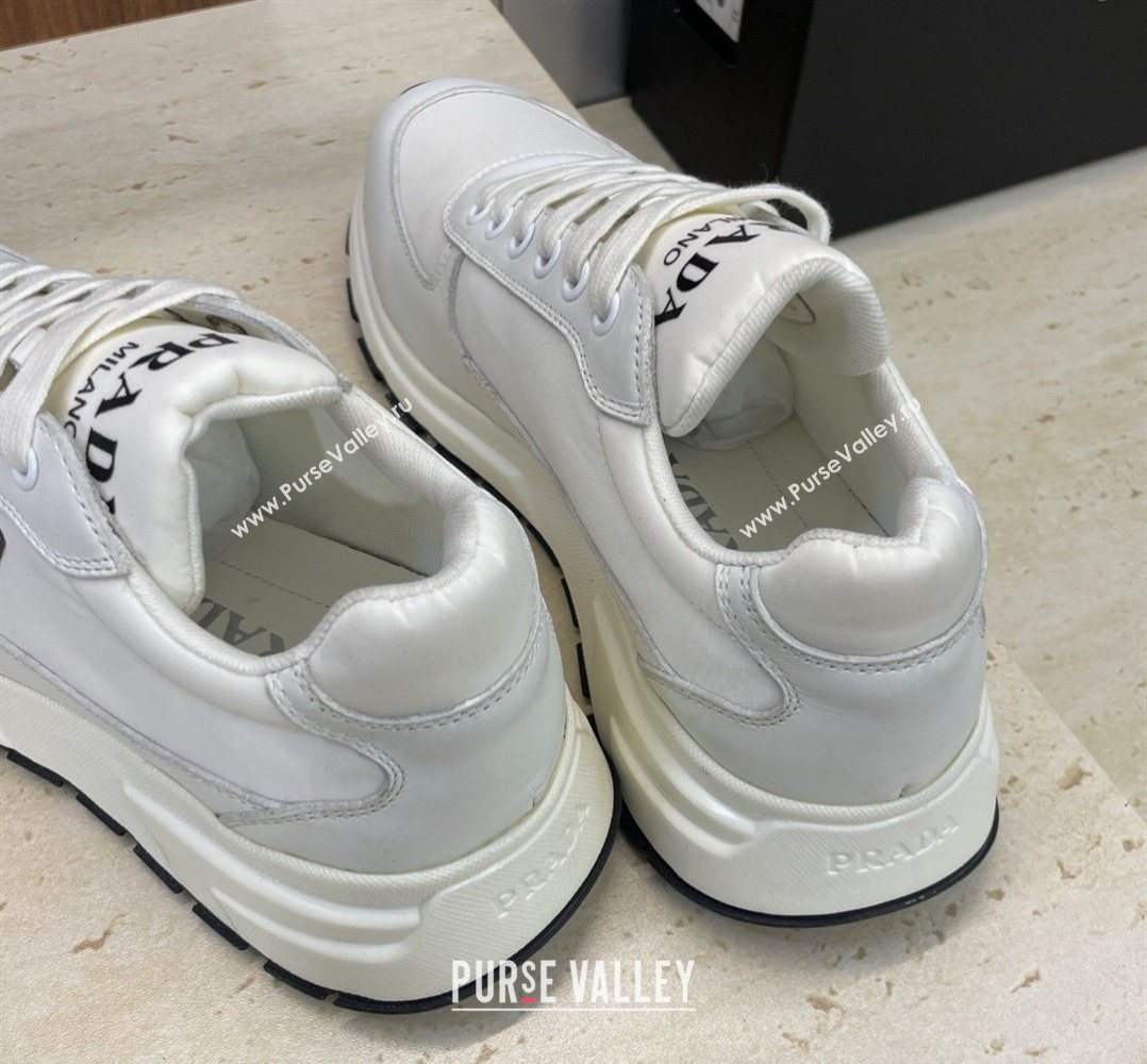 Prada Mens Prax 01 nylon and leather sneakers White3 2026 1E804M (KL-260228047)