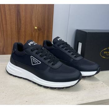 Prada Mens Prax 01 nylon and leather sneakers Black3 2026 1E804M (KL-260228048)