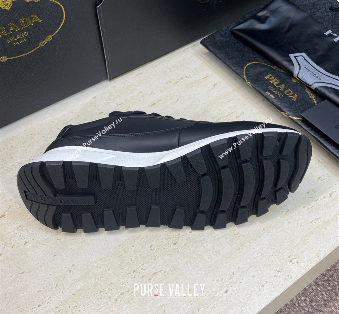 Prada Mens Prax 01 nylon and leather sneakers Black3 2026 1E804M (KL-260228048)