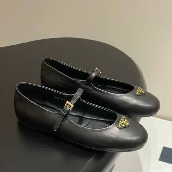 Prada Nappa Leather ballerinas flat Black 2026 1F793N (MD-260227126)