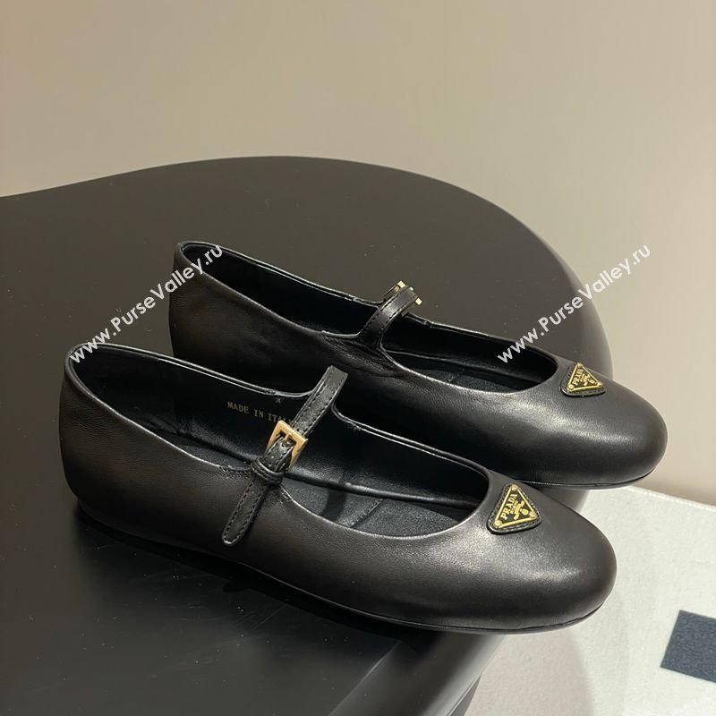 Prada Nappa Leather ballerinas flat Black 2026 1F793N (MD-260227126)
