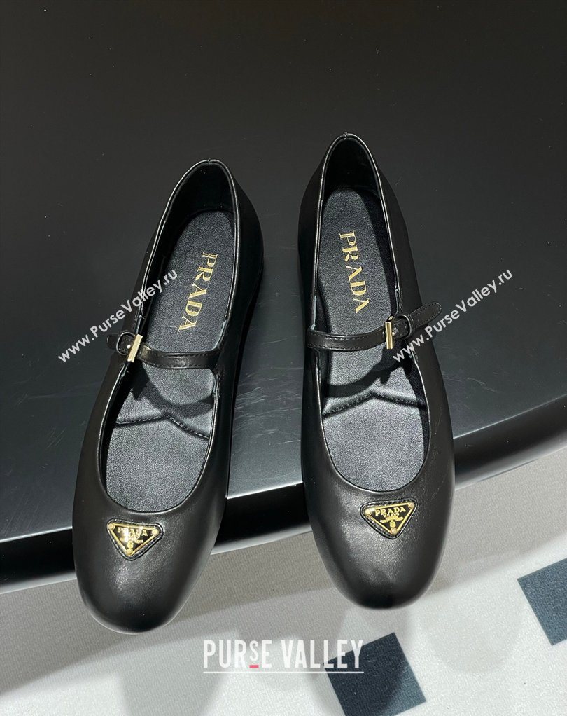 Prada Nappa Leather ballerinas flat Black 2026 1F793N (MD-260227126)