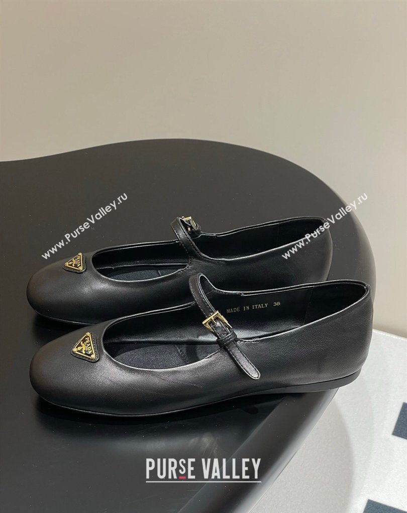 Prada Nappa Leather ballerinas flat Black 2026 1F793N (MD-260227126)