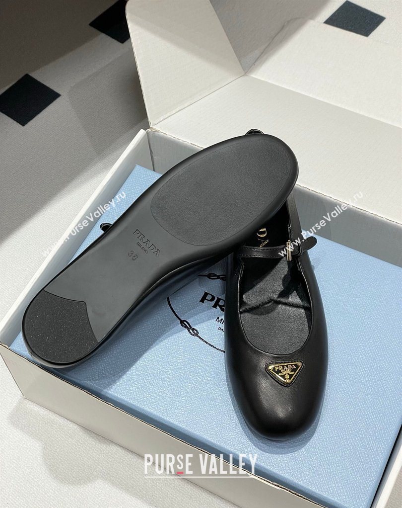 Prada Nappa Leather ballerinas flat Black 2026 1F793N (MD-260227126)