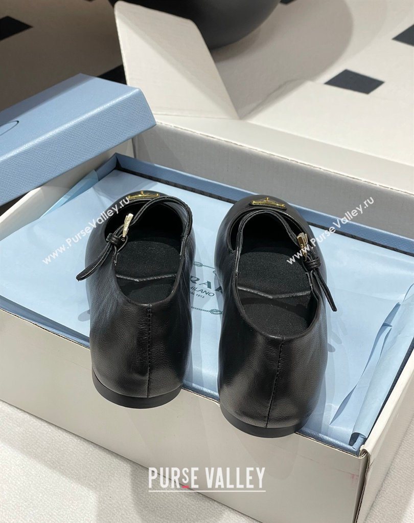 Prada Nappa Leather ballerinas flat Black 2026 1F793N (MD-260227126)